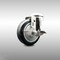 Service Caster 4 Inch 316SS Black Polyurethane Wheel Swivel Bolt Hole Caster with Brake SCC SCC-SS316BH20S414-PPUB-BLK-TLB - alternate 1